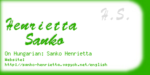 henrietta sanko business card